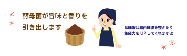 酵母菌が旨味と香りを引き出す